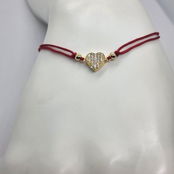 Romantic Heart Bracelet – Sterling Silver 925, Adjustable Fit - Picture 1 of 3